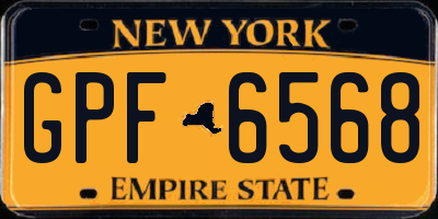 NY license plate GPF6568