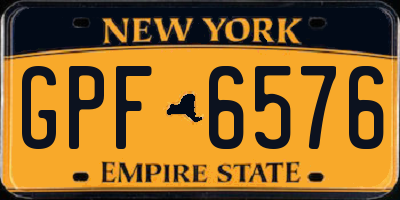 NY license plate GPF6576