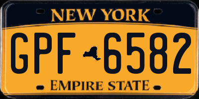 NY license plate GPF6582