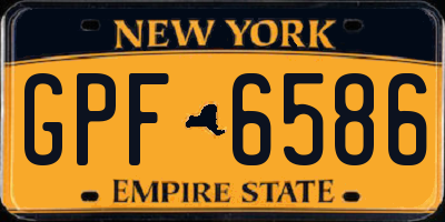 NY license plate GPF6586