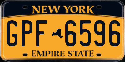 NY license plate GPF6596