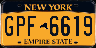 NY license plate GPF6619