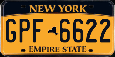 NY license plate GPF6622