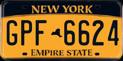 NY license plate GPF6624