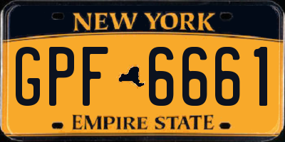 NY license plate GPF6661