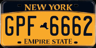 NY license plate GPF6662