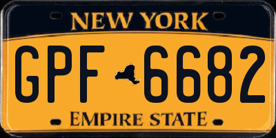 NY license plate GPF6682