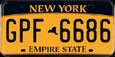 NY license plate GPF6686