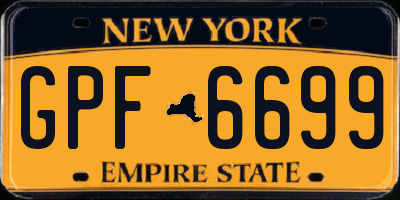 NY license plate GPF6699