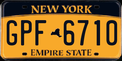 NY license plate GPF6710