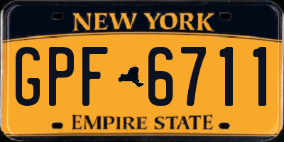 NY license plate GPF6711