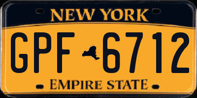 NY license plate GPF6712