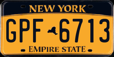 NY license plate GPF6713