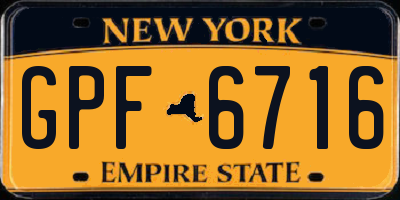 NY license plate GPF6716