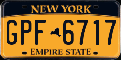 NY license plate GPF6717