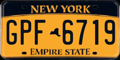 NY license plate GPF6719