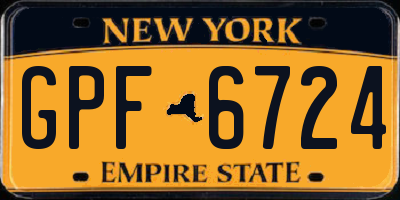 NY license plate GPF6724
