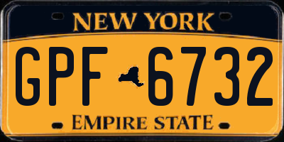 NY license plate GPF6732