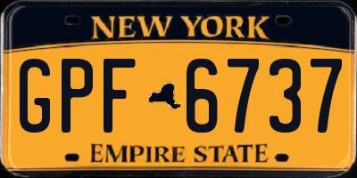 NY license plate GPF6737