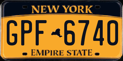 NY license plate GPF6740