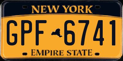 NY license plate GPF6741