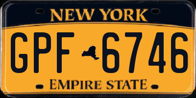NY license plate GPF6746