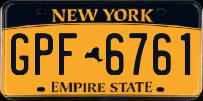 NY license plate GPF6761