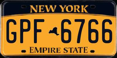 NY license plate GPF6766