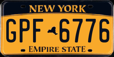 NY license plate GPF6776