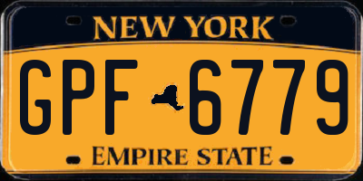 NY license plate GPF6779