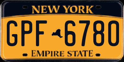 NY license plate GPF6780