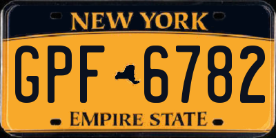 NY license plate GPF6782