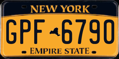 NY license plate GPF6790