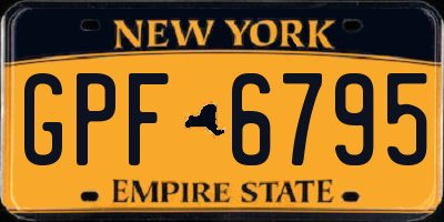 NY license plate GPF6795