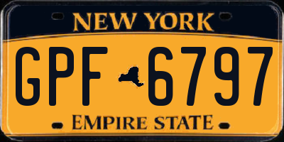 NY license plate GPF6797