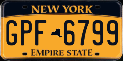 NY license plate GPF6799