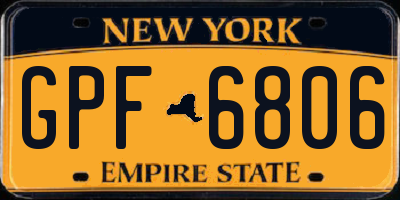NY license plate GPF6806