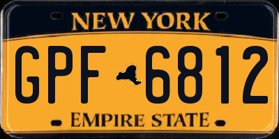NY license plate GPF6812