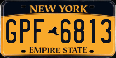 NY license plate GPF6813