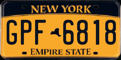 NY license plate GPF6818