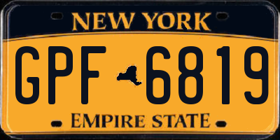 NY license plate GPF6819
