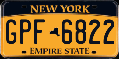NY license plate GPF6822