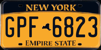 NY license plate GPF6823