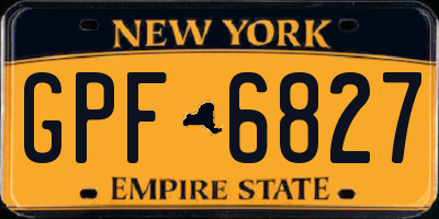 NY license plate GPF6827