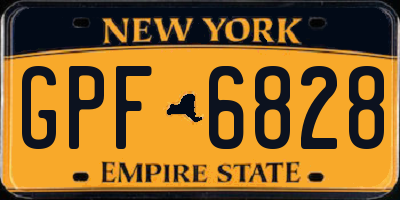 NY license plate GPF6828