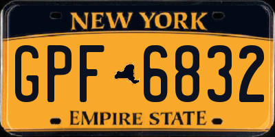 NY license plate GPF6832