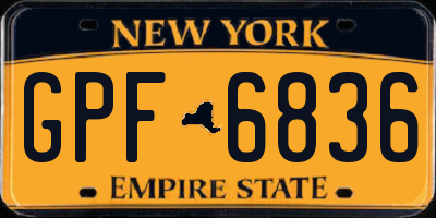 NY license plate GPF6836