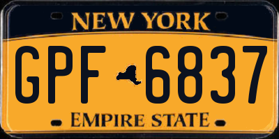NY license plate GPF6837