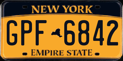 NY license plate GPF6842