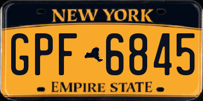 NY license plate GPF6845